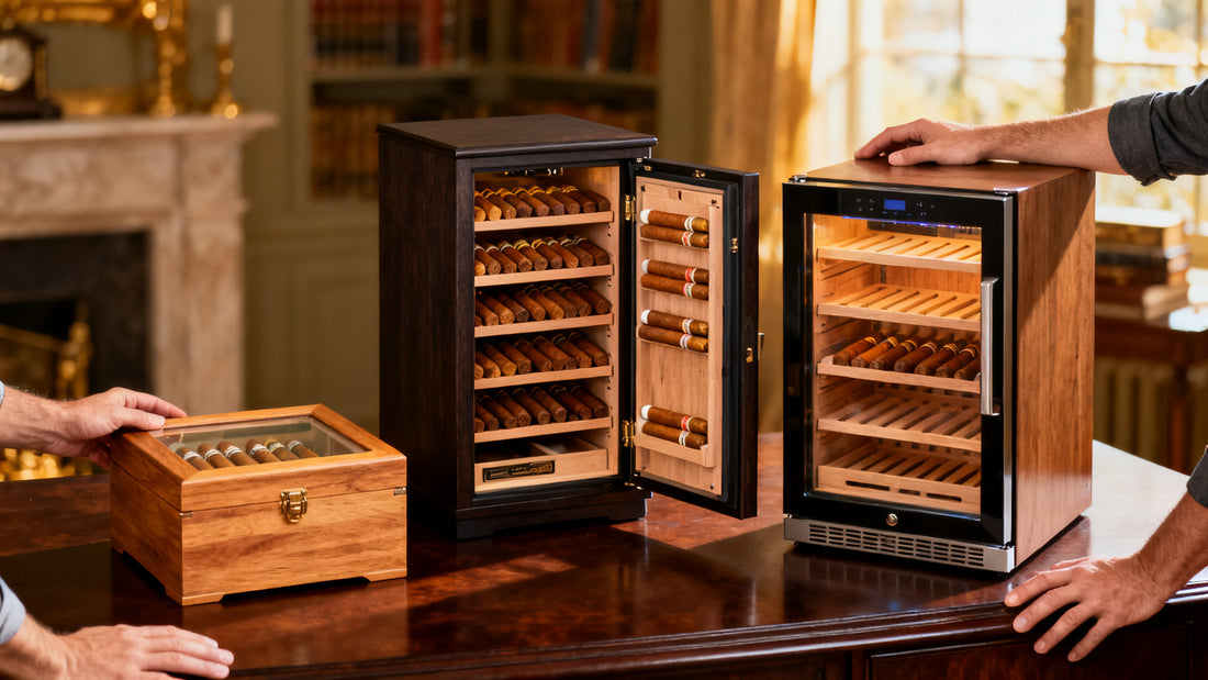 Desktop Humidor vs Cabinet vs Wineador: Which Storage Actually Fits Your Collection?