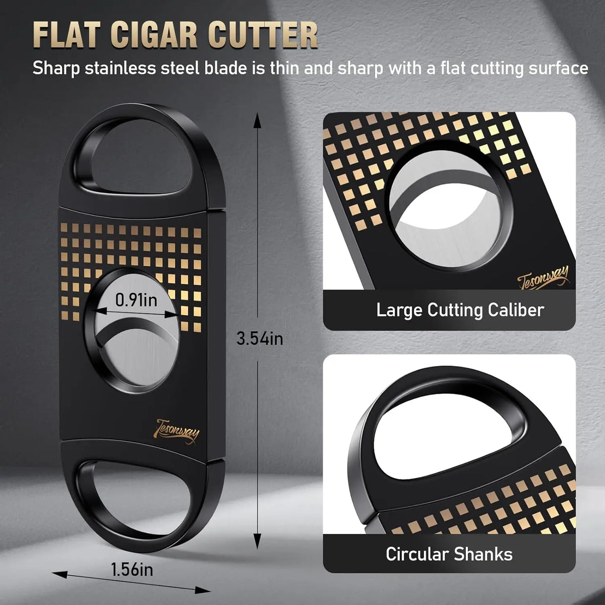 Melamine resin cigar ashtray from the travel cigar accessory set, top view