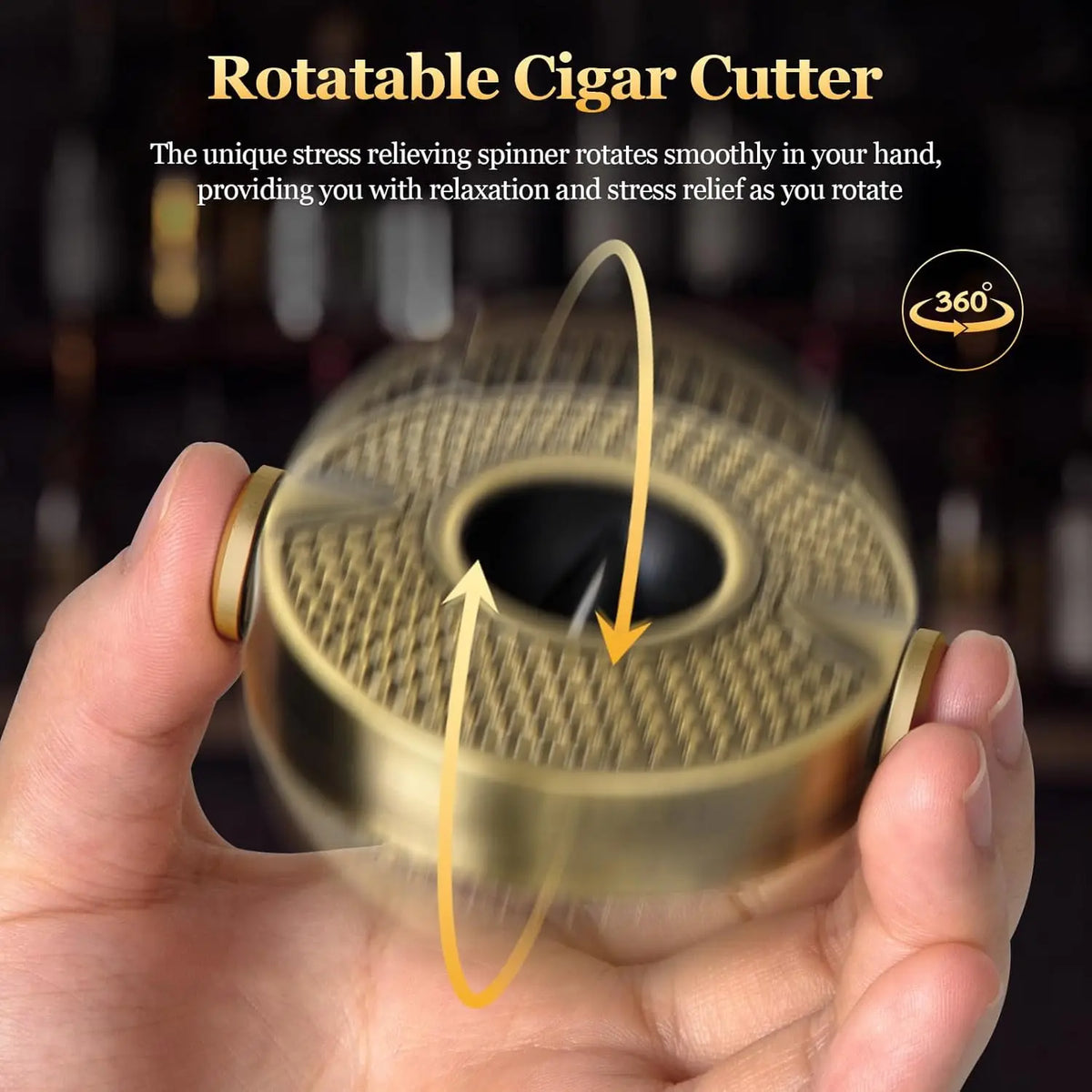 Scotte cigar cutter silver finish, side profile showing 0.78-inch slim body