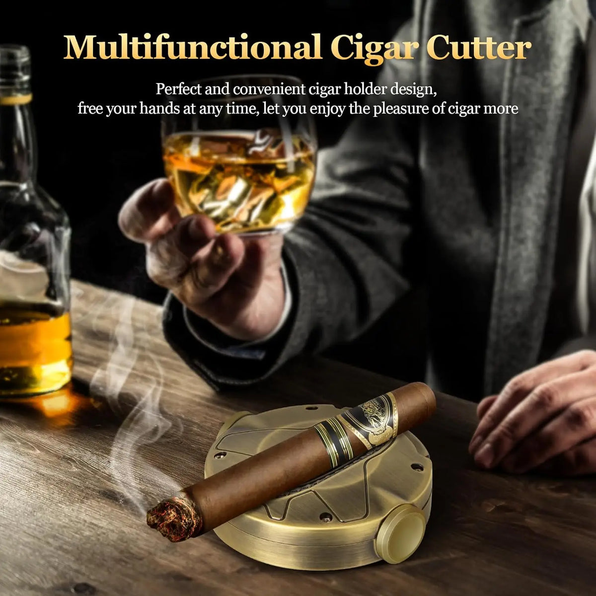 Scotte cigar cutter gold, silver and red color variants side by side