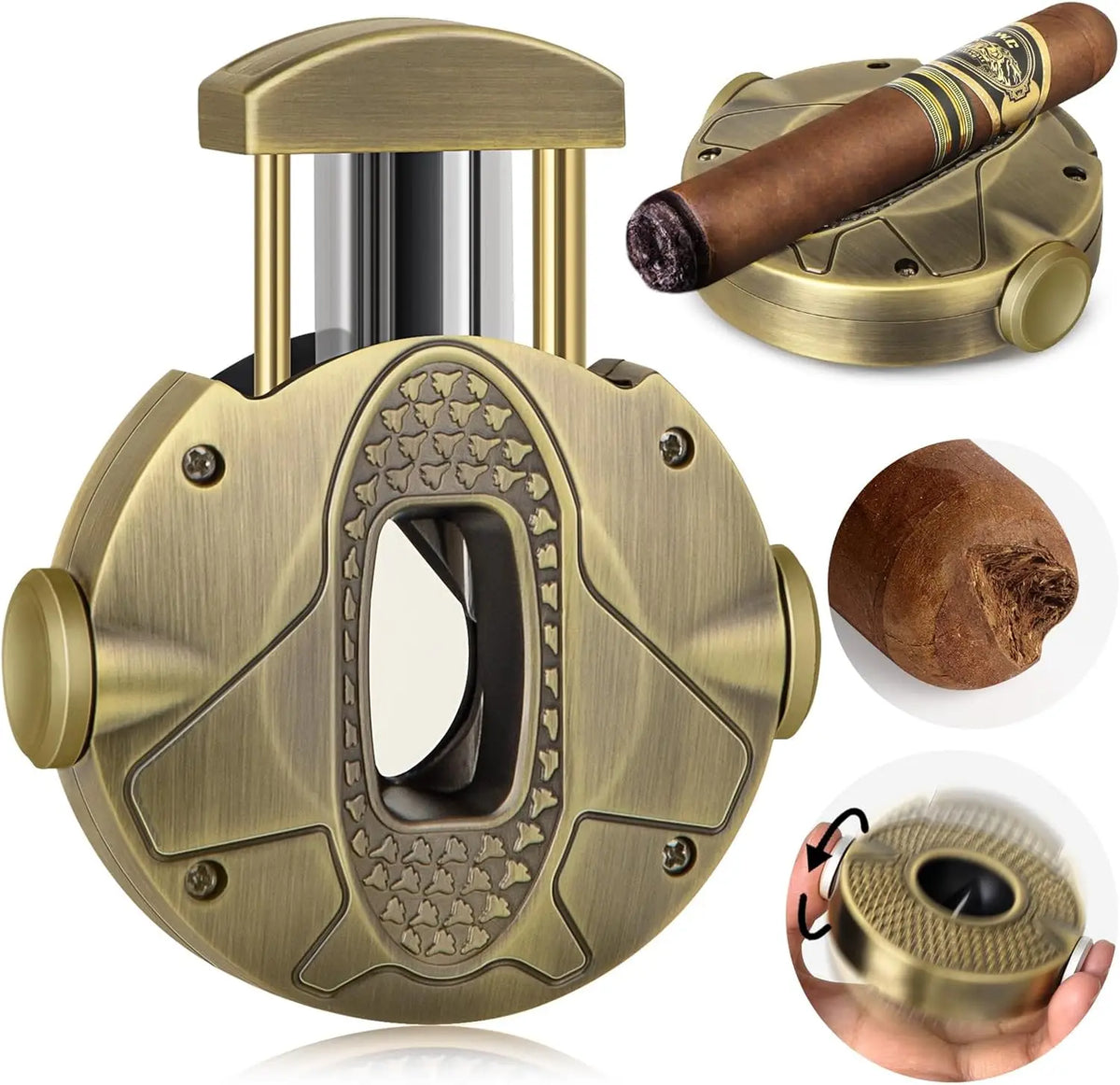 Scotte 3-in-1 cigar cutter gift box packaging, closed view